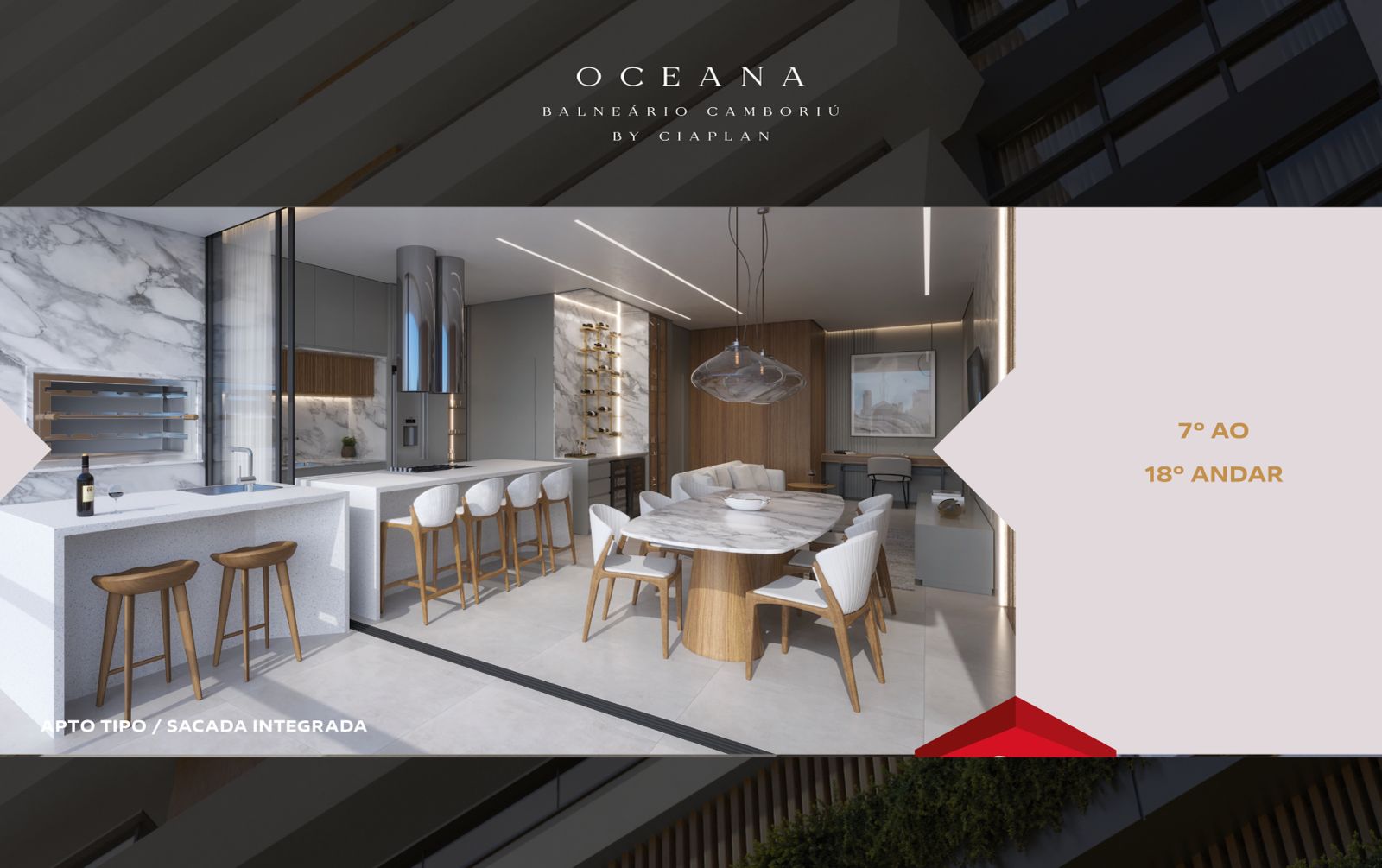 Venda de apto no Edifício Oceana Residence em Balneário Camboriú