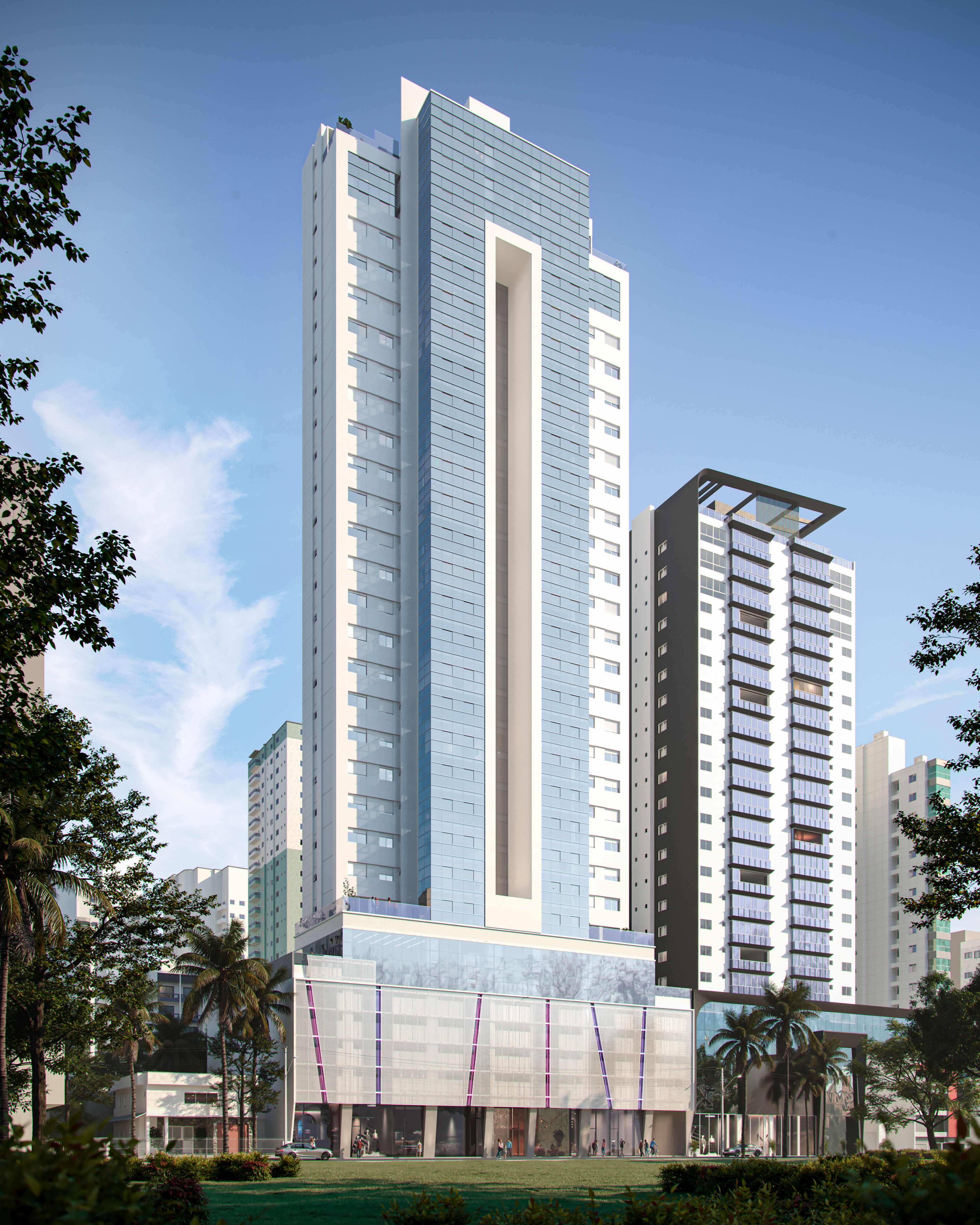 Andar alto no Edifício Residencial Diamond Crystal Tower