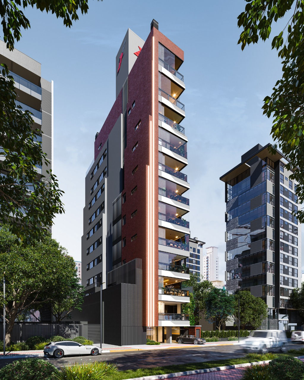 Andar alto no Mar Belle Residence