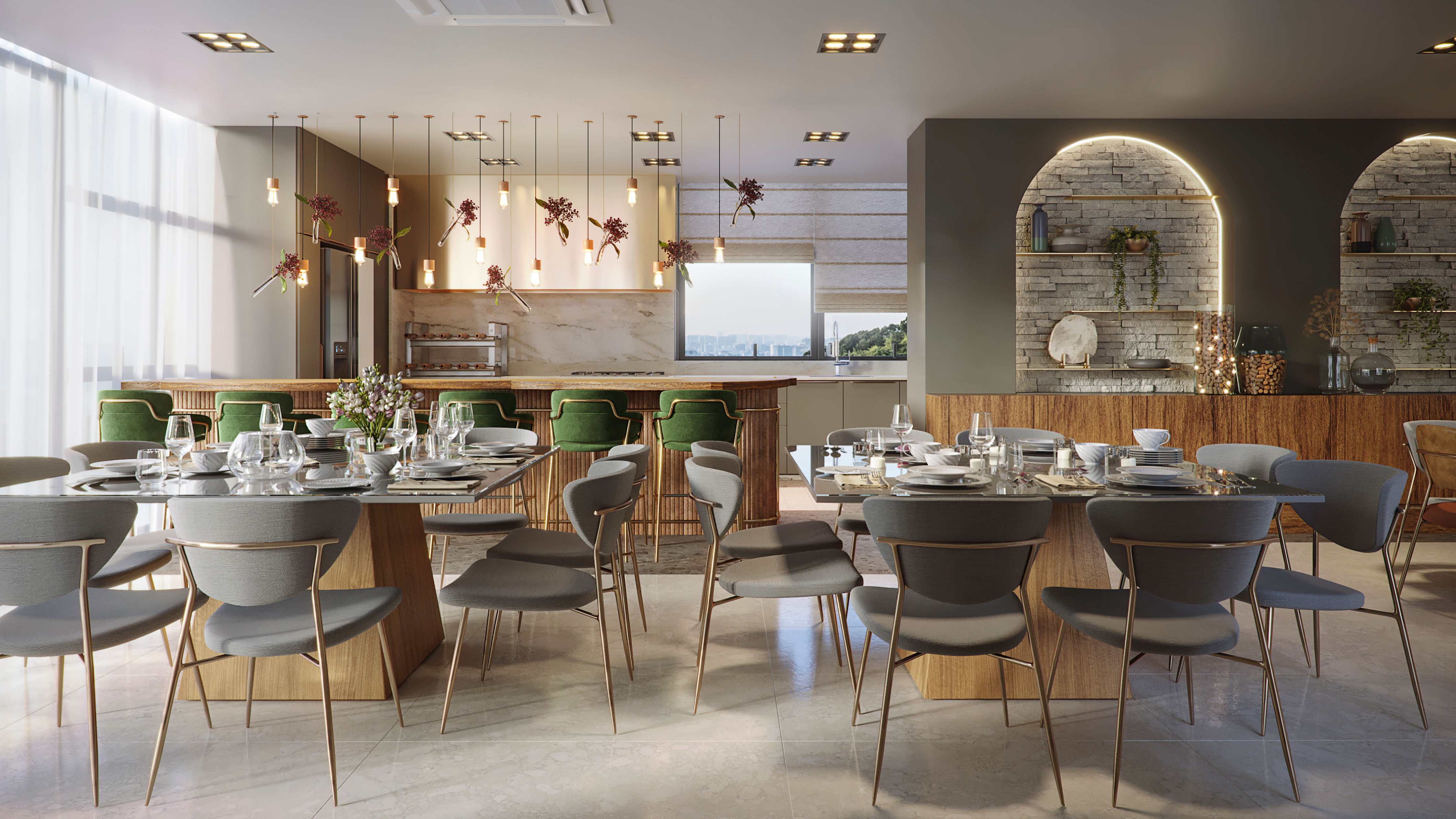 Andar alto no Edifício Residencial Sparkling Wine Residence