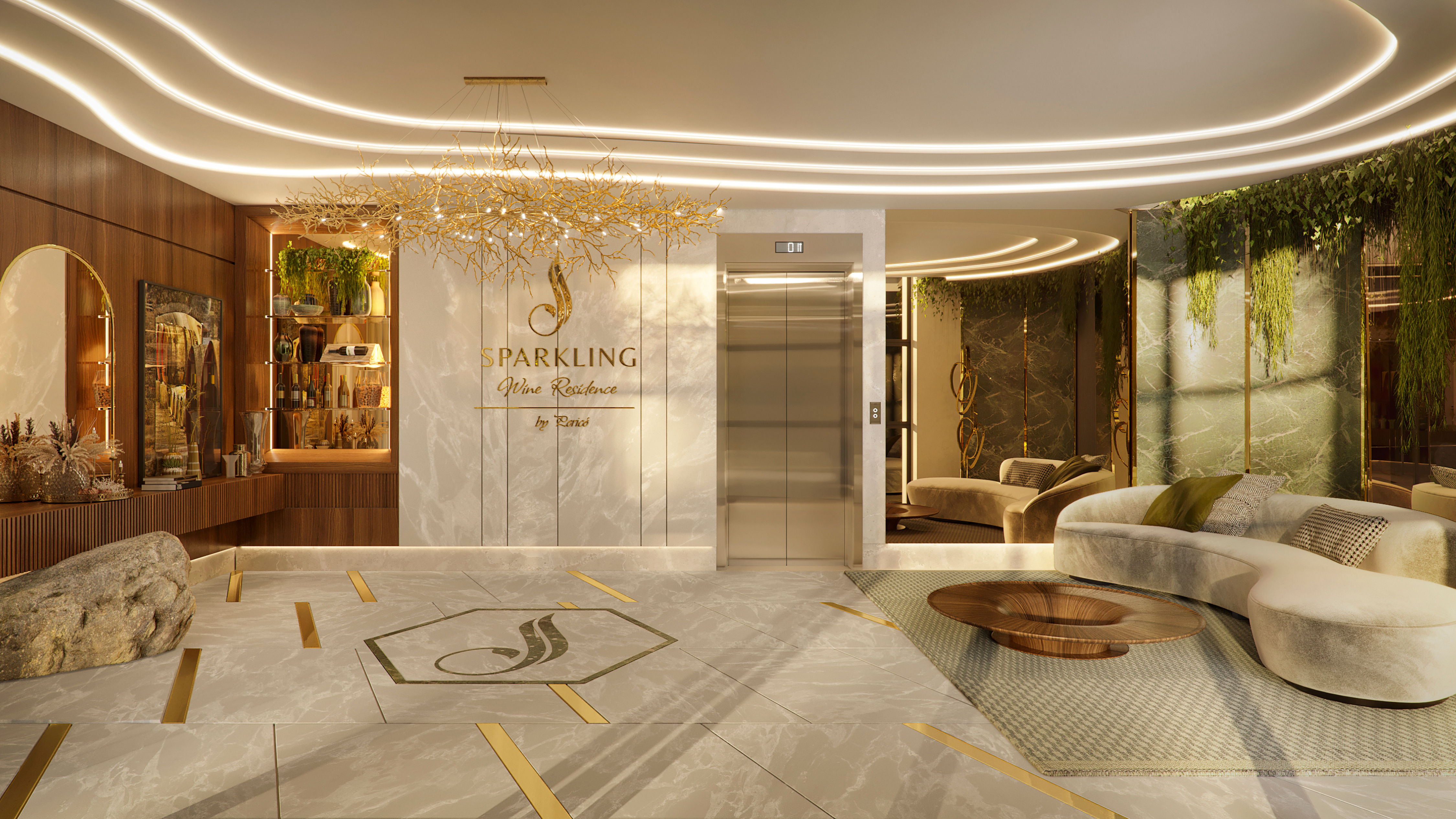 Andar alto no Edifício Residencial Sparkling Wine Residence